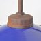 Industrial Blue Glass & Iron Outdoor Lamp, 1960s, Image 5