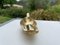 French Golden Sculptural Ashtray in Solid Brass, 1970 7