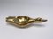 French Golden Sculptural Ashtray in Solid Brass, 1970 2