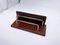 French Letter Holder in Brown Leather and Brass, 1950 2
