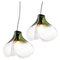 Green Clear Pendant Lamp by Carlo Nason for Mazzega, Image 1