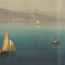 View of the Gulf of Naples and Vesuvius, 19th-Century, Oil on Canvas, Framed 7