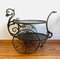 Bar Cart with Swan Frame on Wheels, Image 1