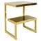 Mid-Century Modern Gold-Plated Side Table from Belgo Chrome, 1970s, Image 1