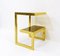 Tavolino Mid-Century moderno placcato in oro di Belgo Chrome, anni '70, Immagine 5