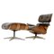 Poltrona Mid-Century moderna con poggiapiedi di Eames, set di 2, Immagine 1