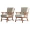 Pinewood & Sheepskin Lounge Chairs, Sweden, 1940s, Set of 2 1