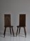 Scandinavian Sculptural Side Chairs in Carved Dark Stained Oak, Set of 2, Image 6