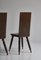 Scandinavian Sculptural Side Chairs in Carved Dark Stained Oak, Set of 2 8