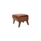 Brown Leather and Smoked Oak My Own Chair Footstools by Lassen, Set of 2 3