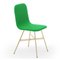 Tria Chair in Gold with Green Menta Upholstery by Colé Italia, Set of 2,, Image 2