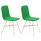 Tria Chair in Gold with Green Menta Upholstery by Colé Italia, Set of 2,, Image 1