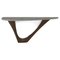 Brown G-Console Table on Mono Steel Base with Concrete Top by Zieta 1