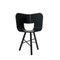 3 Legged Tria Chairs in Black Colored Wood by Colé Italia, Set of 4 2