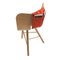 Dreibeinige Tria Stühle aus Rotem Holz von Colé Italia, 2er Set 6
