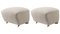 Natural Oak Tired Man Footstools in Light Beige Sahco Zero Fabric by Lassen, Set of 2 2