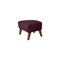 Smoked Oak My Own Chair Footstool in Maroon Raf Simons Vidar 3 Fabric by Lassen 2