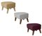 Smoked Oak My Own Chair Footstools in Red Raf Simons Vidar 3 Fabric by Lassen, Set of 4, Image 4
