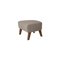 Smoked Oak My Own Chair Footstool in Light Beige Raf Simons Vidar 3 Fabric by Lassen 2