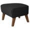 Smoked Oak My Own Chair Footstool in Dark Grey Raf Simons Vidar 3 Fabric by Lassen, Image 1