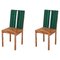Chairs with Two Stipes by Derya Arpac, Set of 2, Image 1