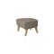 Natural Oak My Own Chair Footstool in Dark Beige Raf Simons Vidar 3 Fabric by Lassen, Image 2