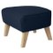 Natural Oak My Own Chair Footstool in Blue Sahco Zero Fabric by Lassen 1