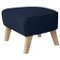 Natural Oak My Own Chair Footstool in Blue Sahco Zero Fabric by Lassen, Image 1