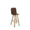 Canaletto High Back Tria Stools in Walnut by Colé Italia, Set of 4 2