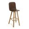 Canaletto High Back Tria Stools in Walnut by Colé Italia, Set of 4 4