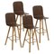 Canaletto High Back Tria Stools in Walnut by Colé Italia, Set of 4, Image 1