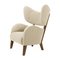 Smoked Oak My Own Chair Lounge Chair in Beige Sahco Zero Fabric by Lassen 2