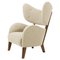 Smoked Oak My Own Chair Lounge Chair in Beige Sahco Zero Fabric by Lassen 1