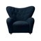 The Tired Man Lounge Chair in Blue Sahco Zero Fabric by Lassen, Image 2