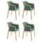 Vienna Soft Little Armchairs in Tropic by Colé Italia, Set of 4 1