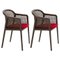 Canaletto Vienna Little Armchairs in Red by Colé Italia, Set of 2 1