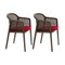 Canaletto Vienna Little Armchairs in Red by Colé Italia, Set of 2 2