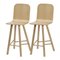 High Back Tria Stools in Oak by Colé Italia, Set of 2 8