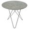 Large O Dining Table in Grey Marble and Stainless Steel by OX DENMARQ 1