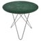 Large O Dining Table in Green Indio Marble and Stainless Steel by OX DENMARQ, Image 1