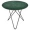 O Dining Table in Green Indio Marble and Black Steel by OX DENMARQ 1