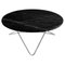 Large O Table in Nero Marquina Marble and Steel by OX DENMARQ 1