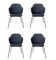 Blue Jupiter Lassen Chairs by Lassen, Set of 4 2