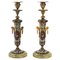 Late 19th Century Candleholders in Bronze Cloisonné, Set of 2 1
