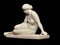 Carrara Marmor Skulptur von Liegendes Mädchen 4