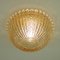 Mid-Century Amber Murano Textured Flush Mount from Limburg, Germany, 1960s, Image 3