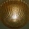 Mid-Century Amber Murano Textured Flush Mount from Limburg, Germany, 1960s, Image 7