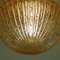 Mid-Century Amber Murano Textured Flush Mount from Limburg, Germany, 1960s 6