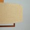 Mid-Century Raffia Teak and Milk Glass Pendant from Temde, Switzerland, 1960s 12