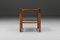 Mid-Century French Low Stools in Wood and Leather, 1950s, Image 6